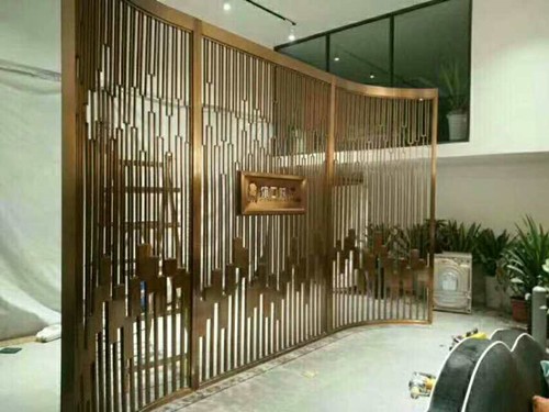 弧形拼接不銹鋼鋼屏風(fēng)